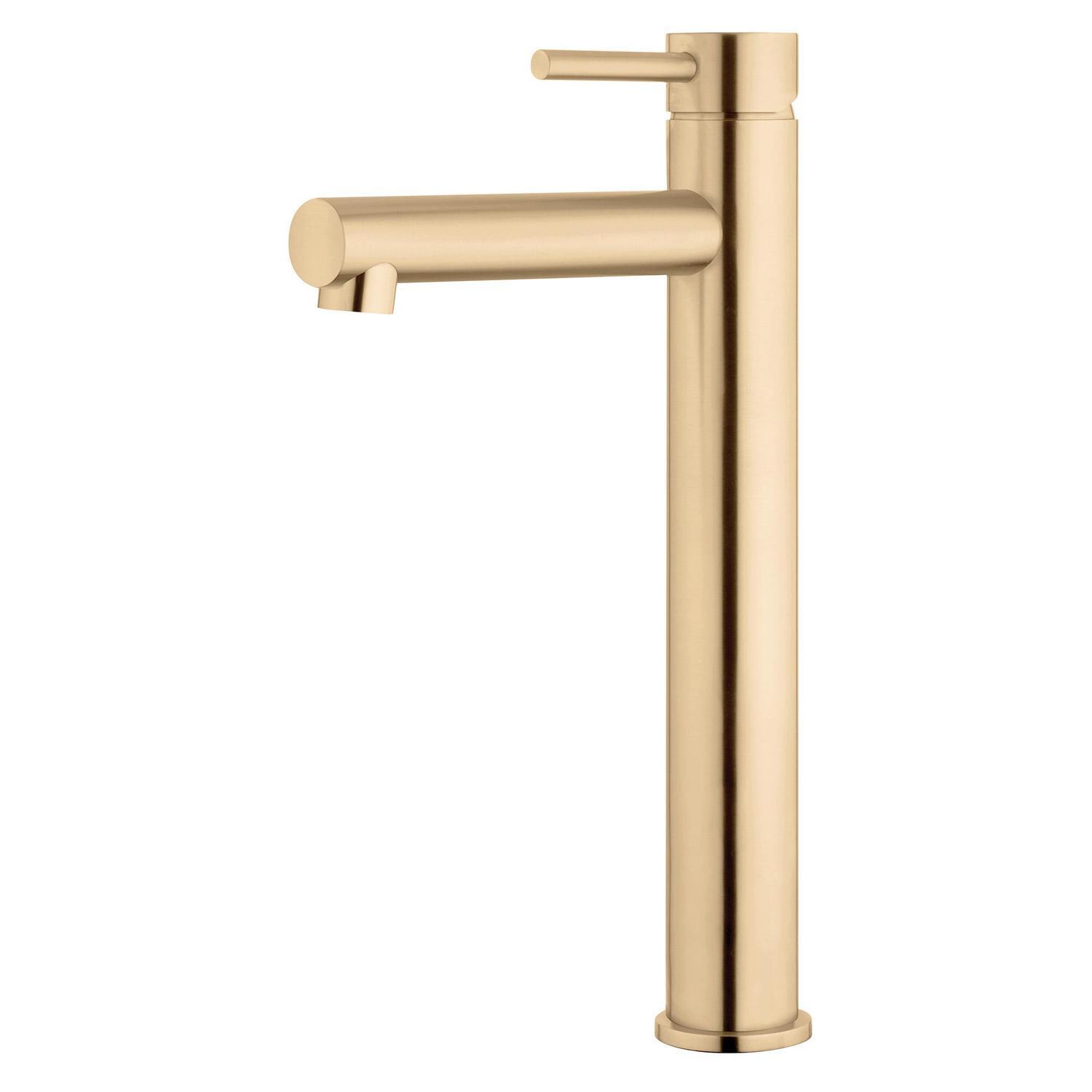 High Rise Tall Basin Mixer  Brushed Brass (PVD)