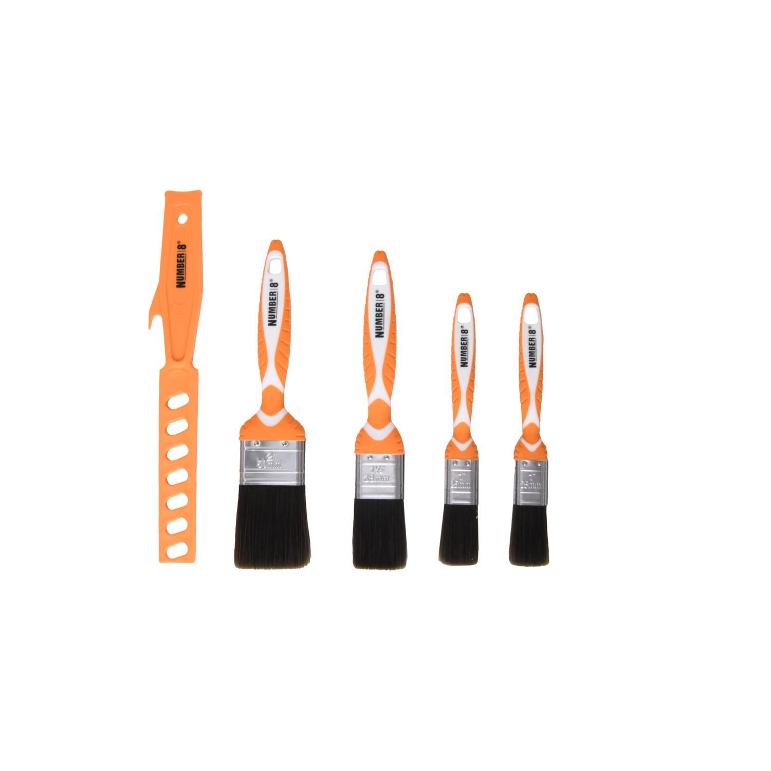 Paint Brush and Mixer Set 160 x 39mm Orange