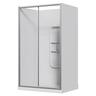 Alcove Side Mould Acrylic Shower 1200 x 900 x 2015mm Chrome