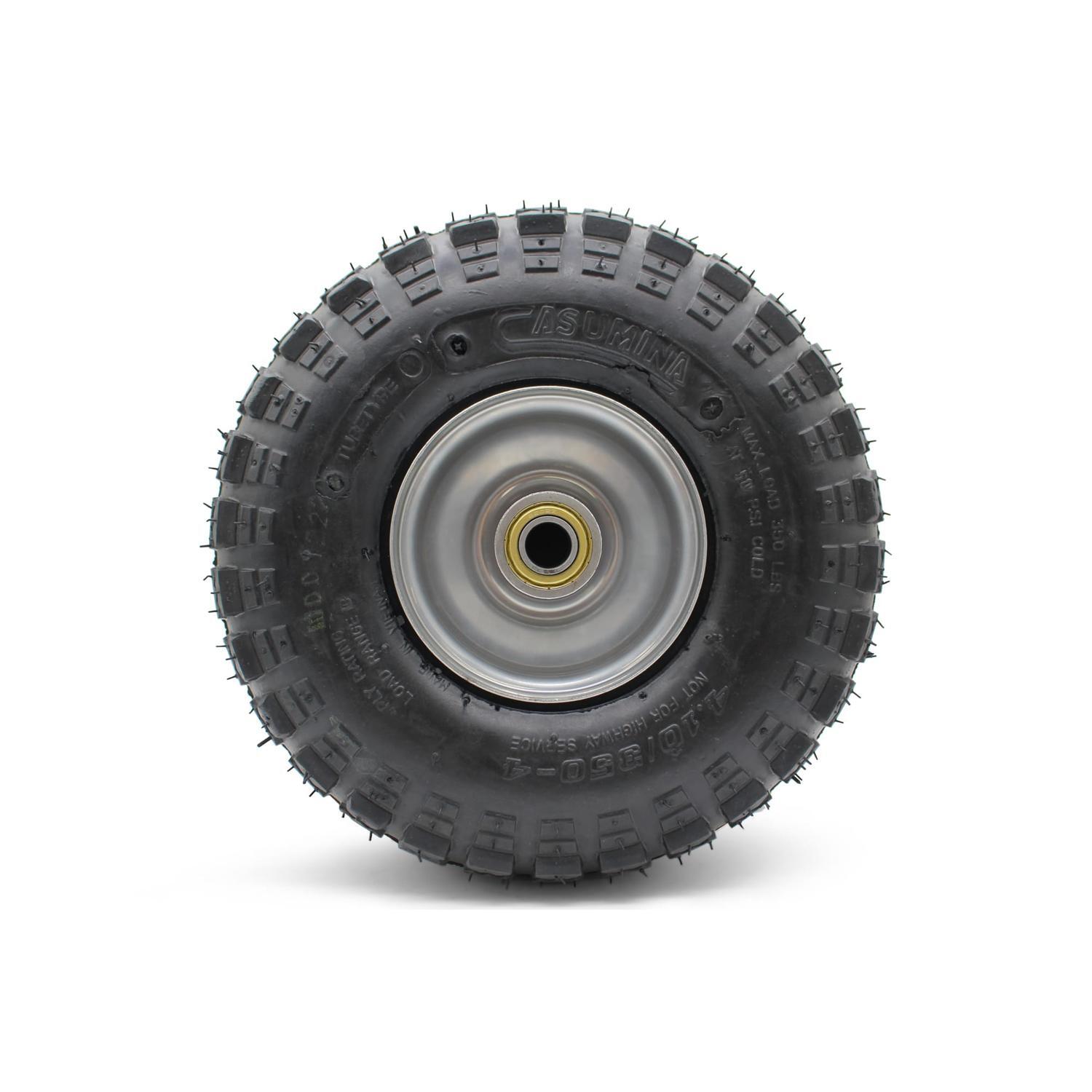 Steel Centred Pneumatic Wheel 3.50 x 4 Black