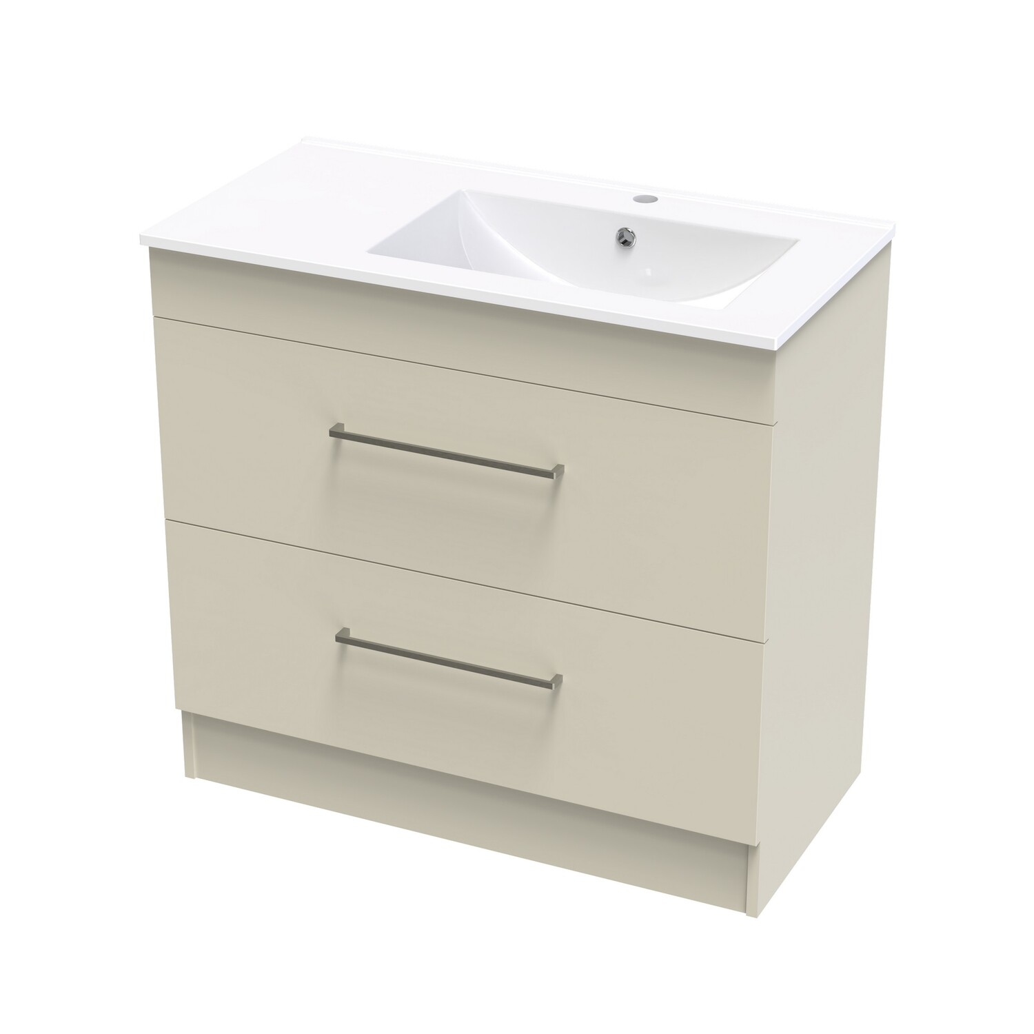 Cashmere Valley 900 Right Hand Bowl Double Drawer Floor Colour
