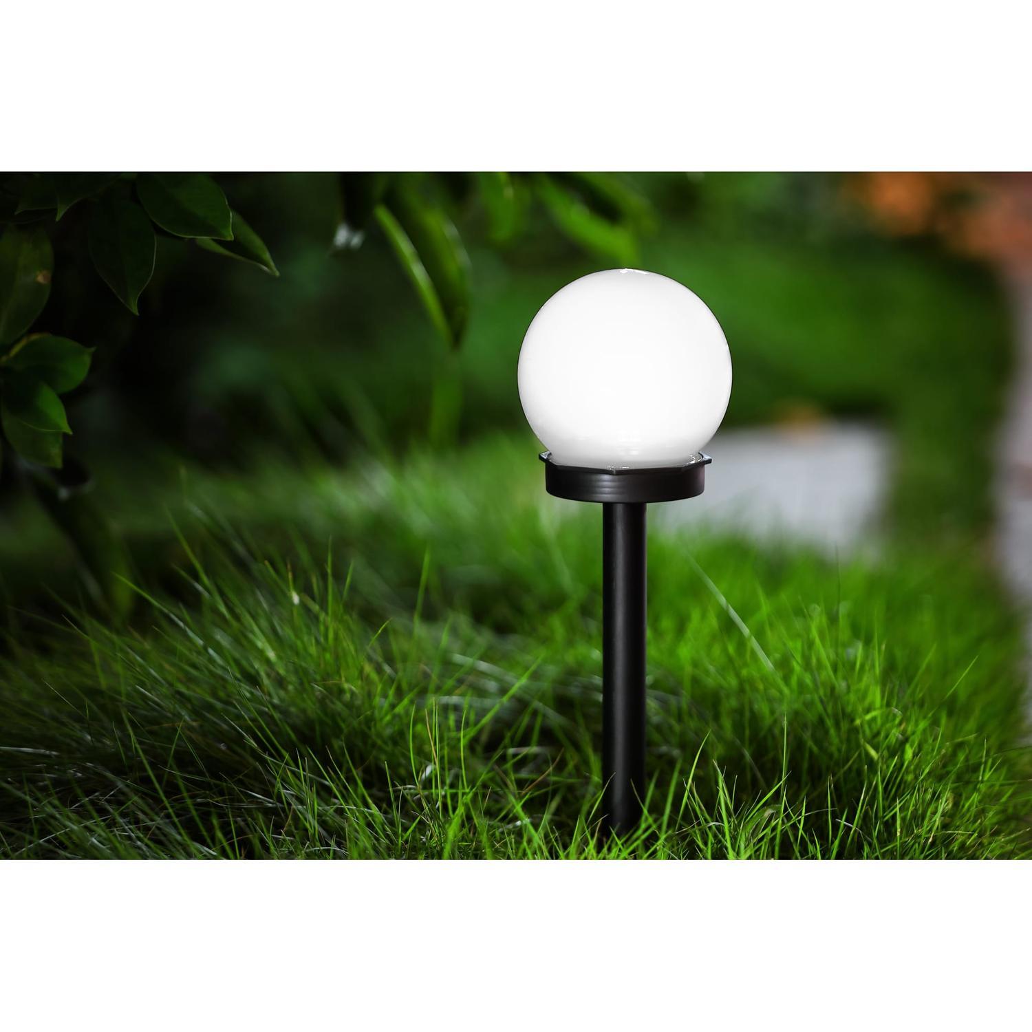Solar Globe Garden Light 10 x 26cm  White