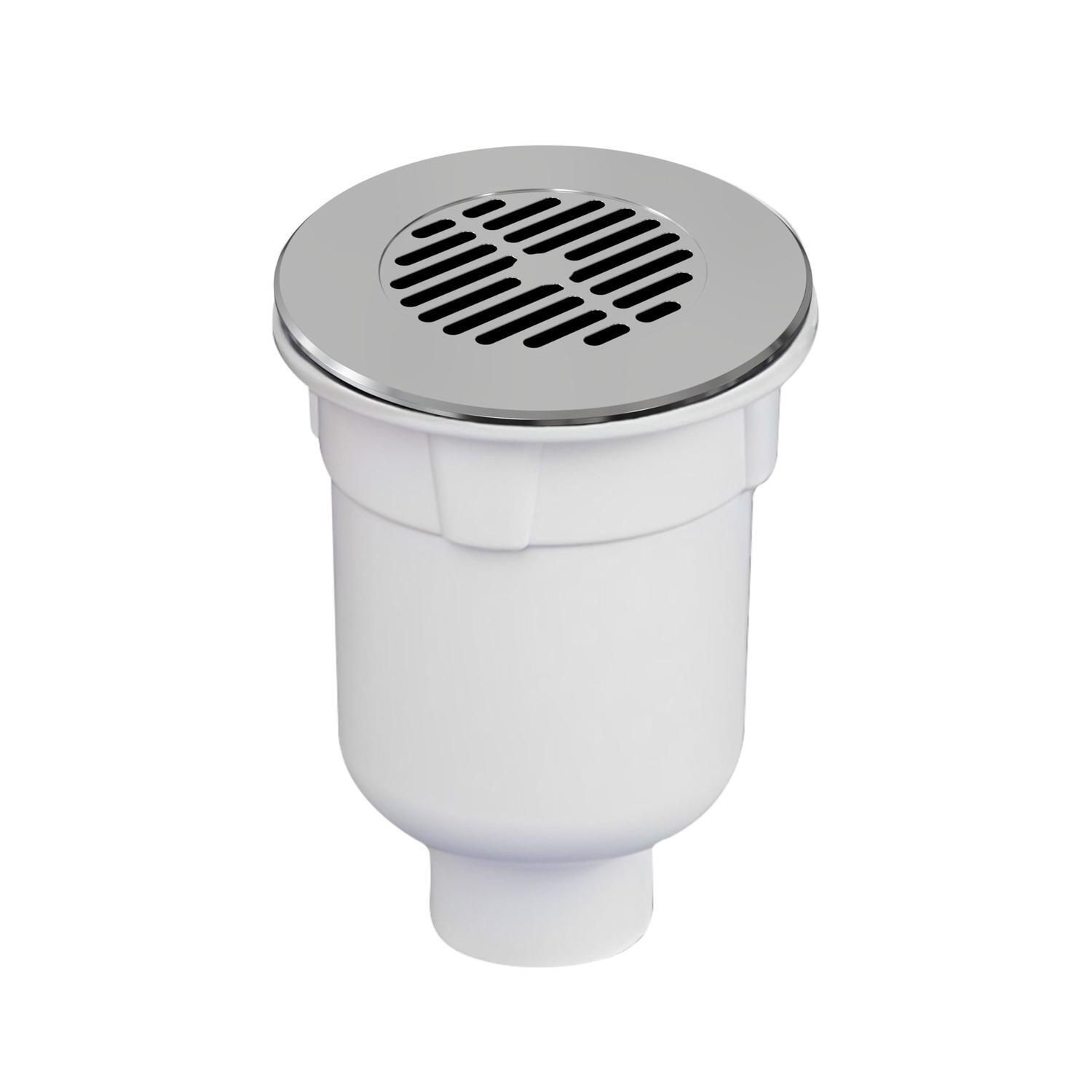 Shower Waste Bottom Exit 90mm Chrome