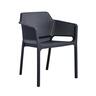 Vivid Outdoor Dining Chair with Arms Resin Black