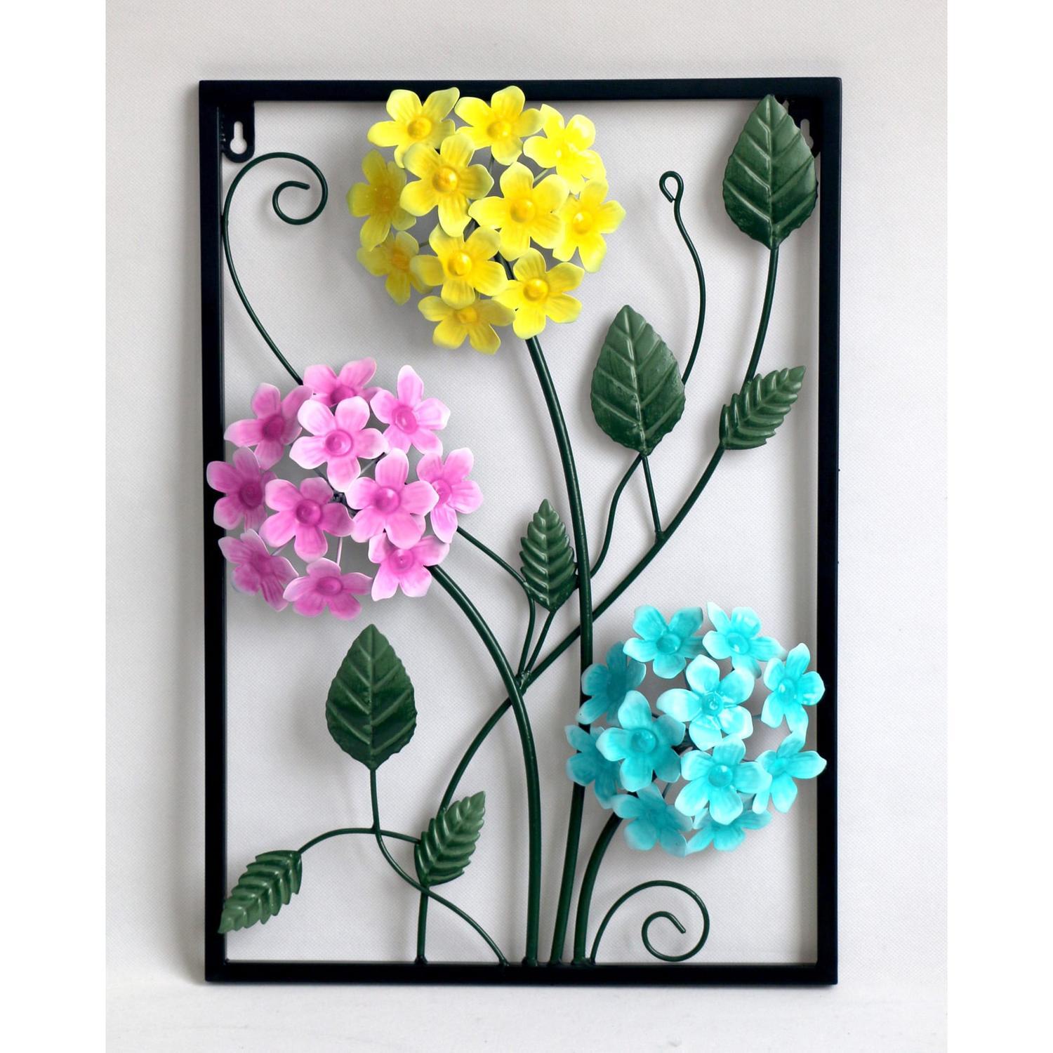 Metal Hydrangea Wall Art