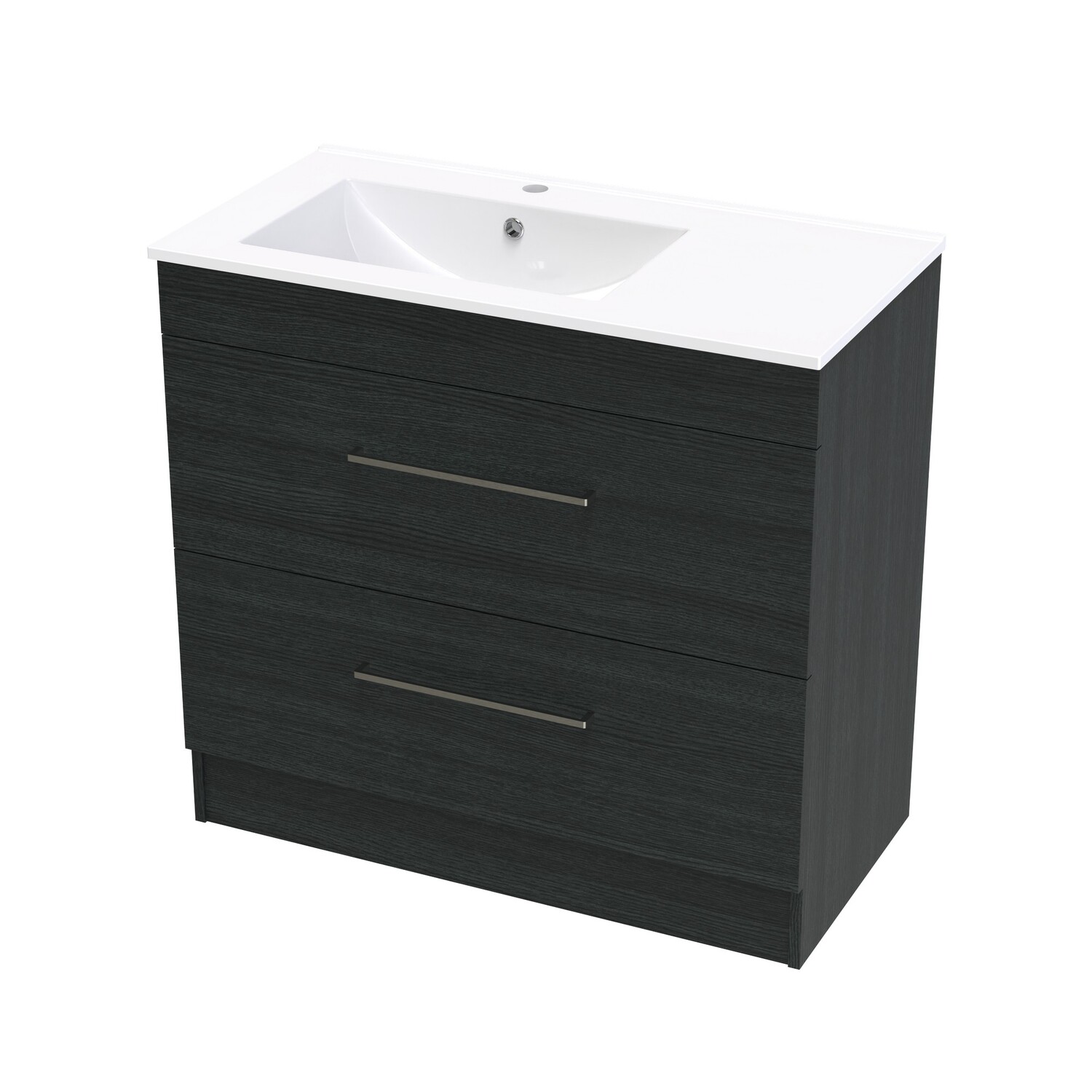 Cashmere Valley 900 Left Hand Bowl Double Drawer Floor Colour