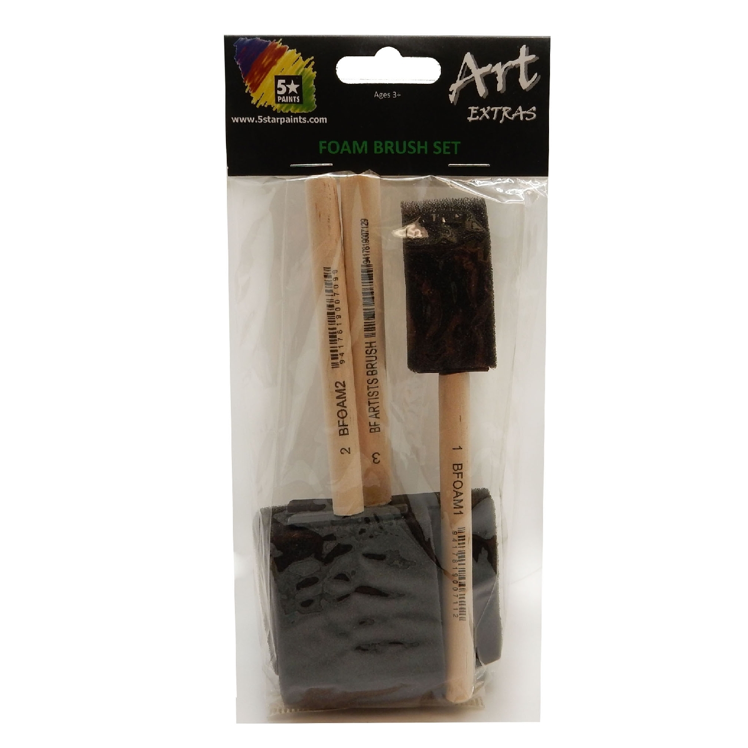 Foam Brush set of 3