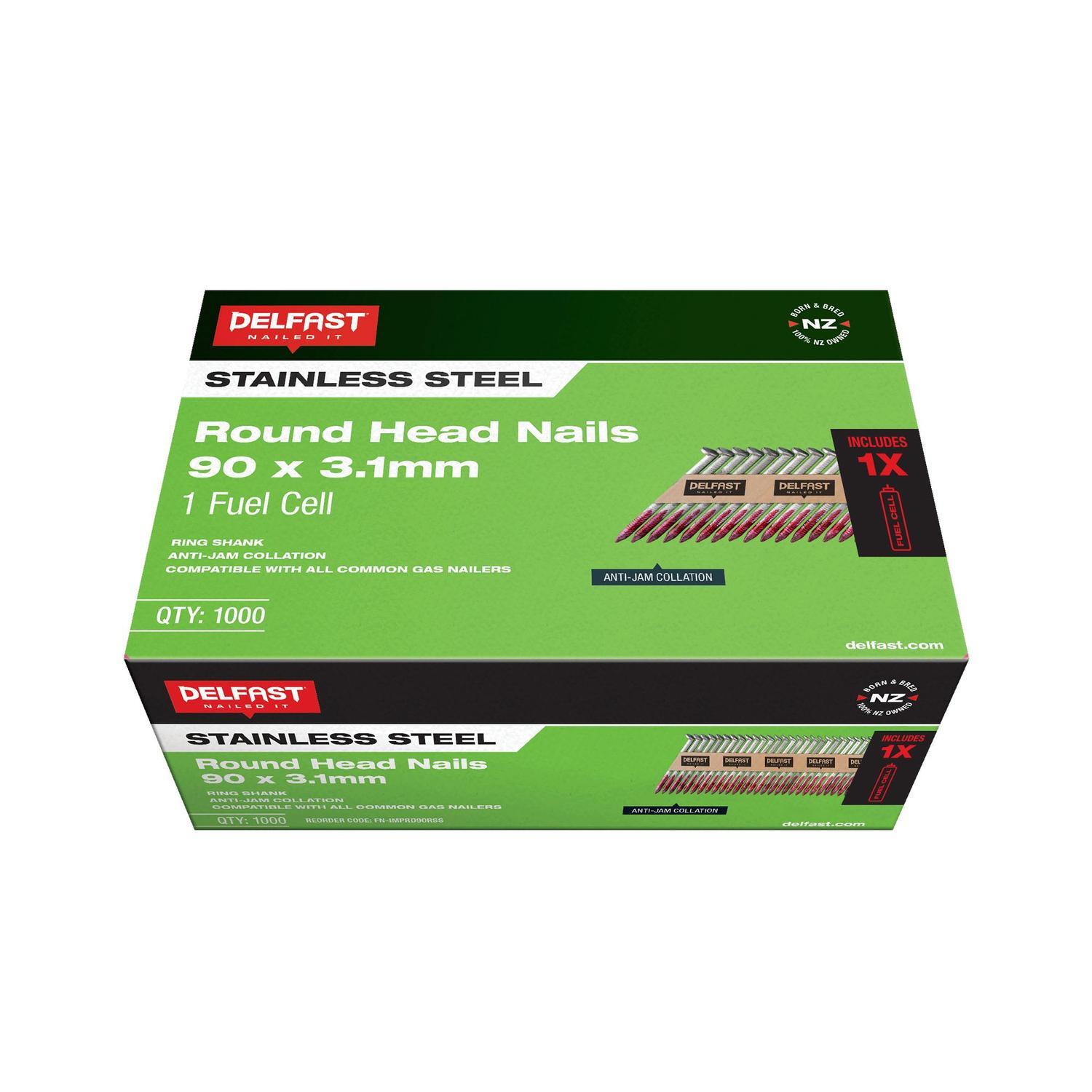 Round Head Collated Nails with Fuel Cell
