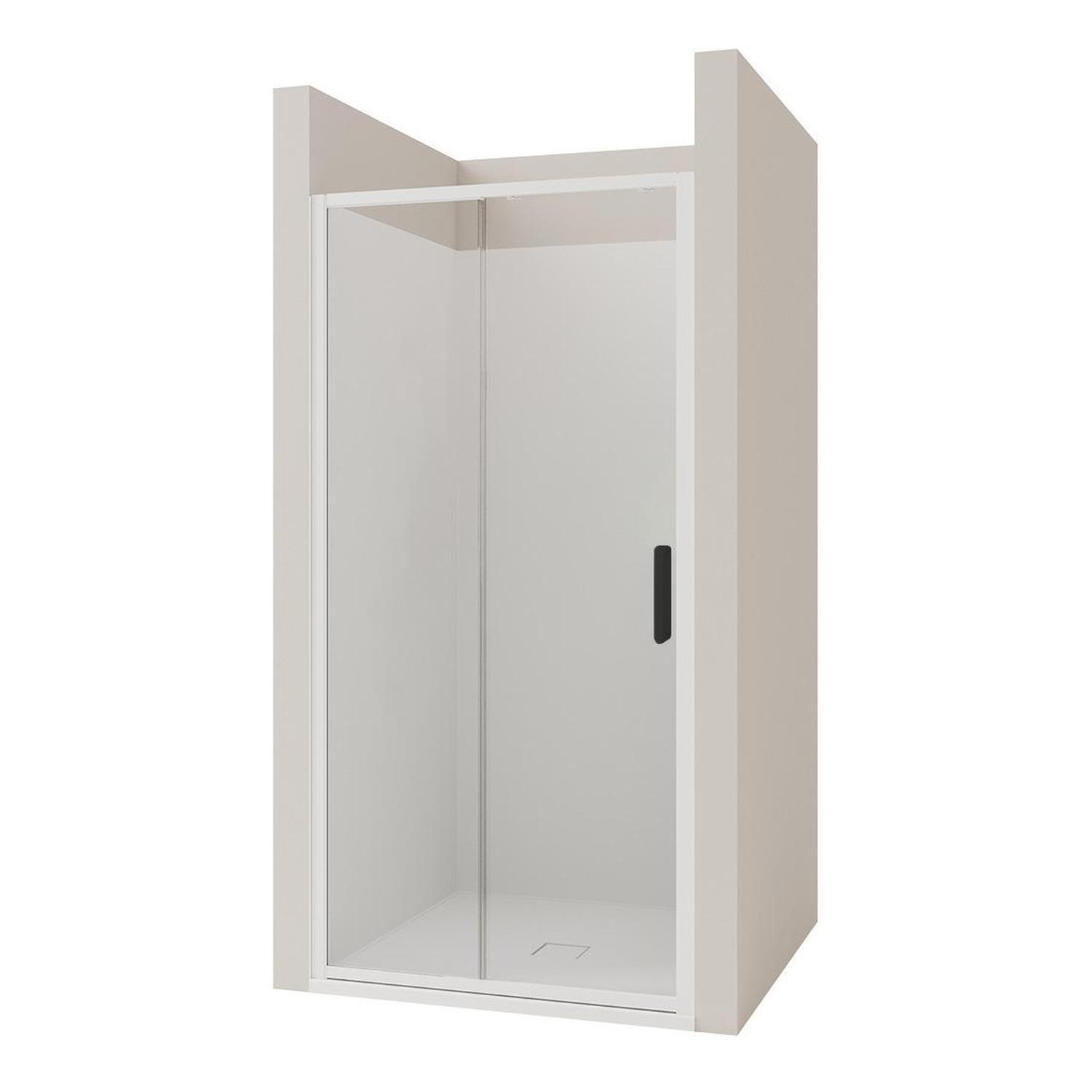 3 Side Filed Wall Shower 1000 x 1000mm Matte Black