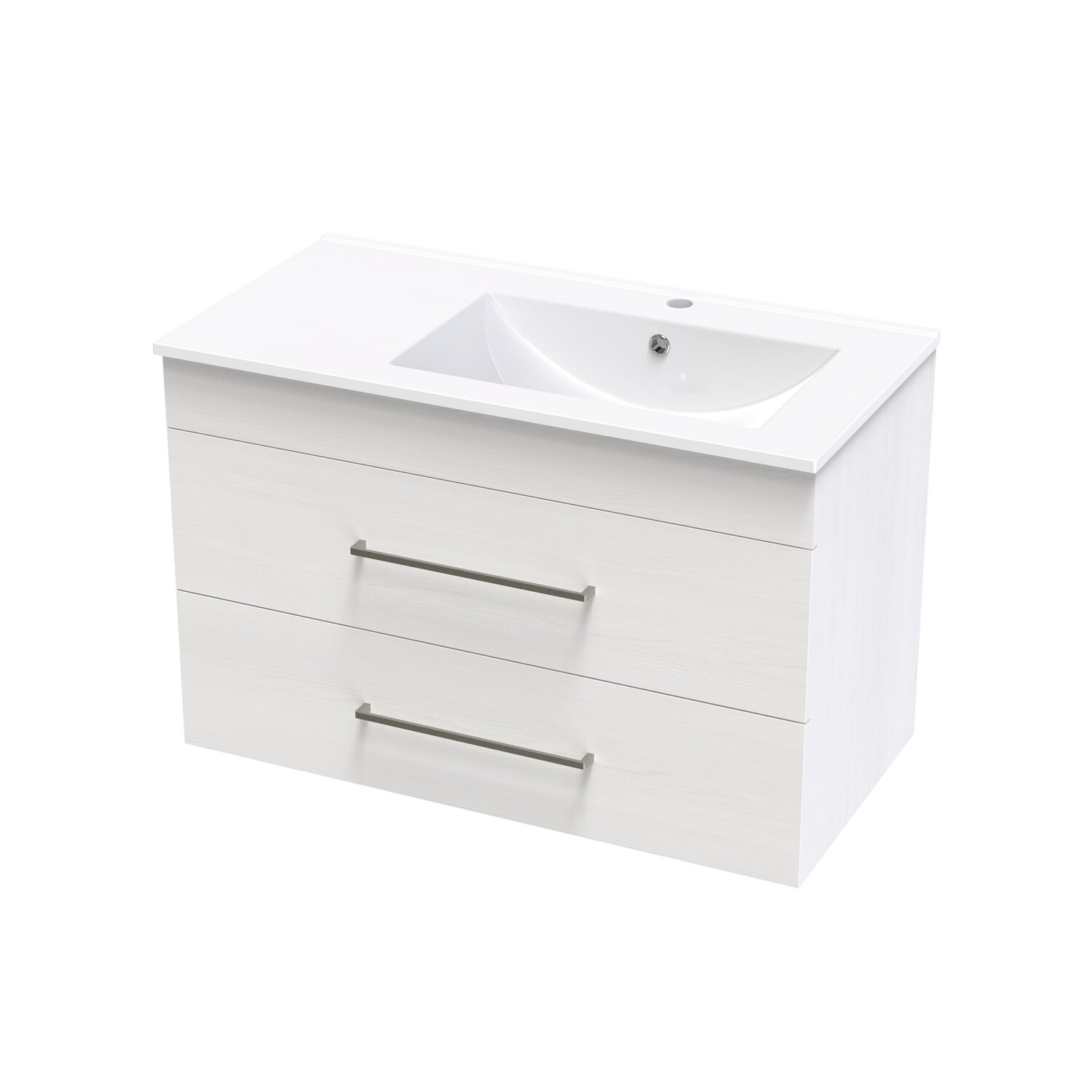 Cashmere Valley 900 Right Hand Bowl Double Drawer Wall Colour