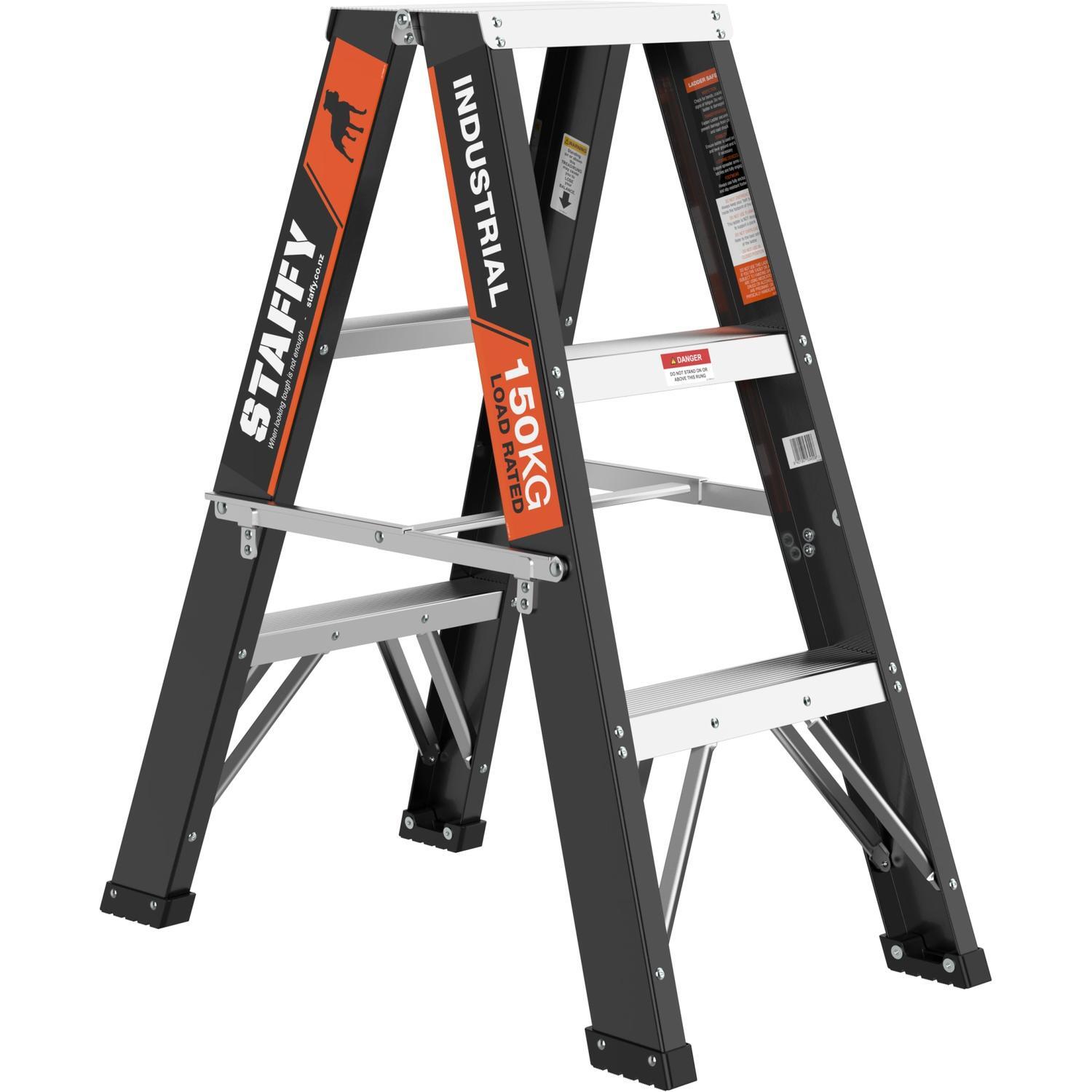 Double Sided Ladder 3 Step Fibreglass