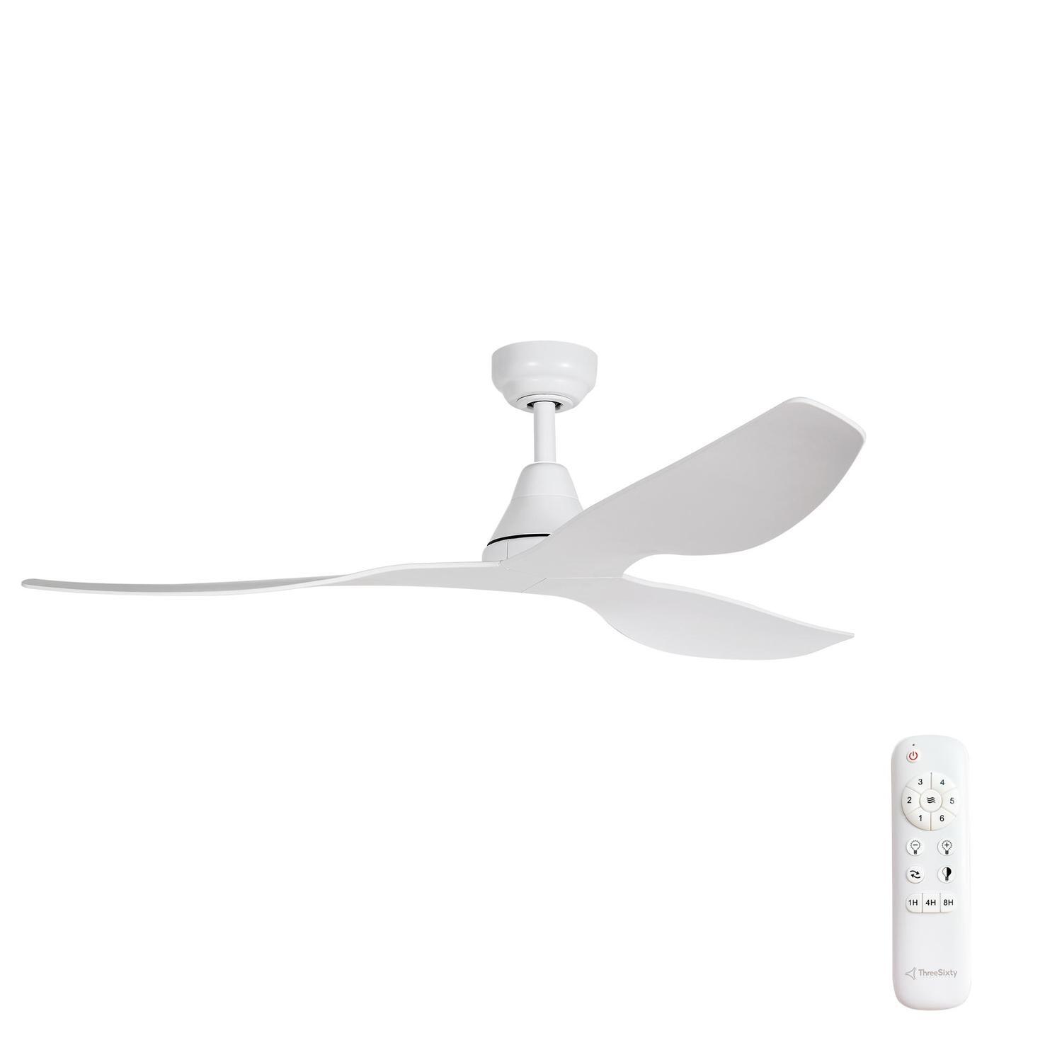 132cm White 3 Blade Ceiling Fan