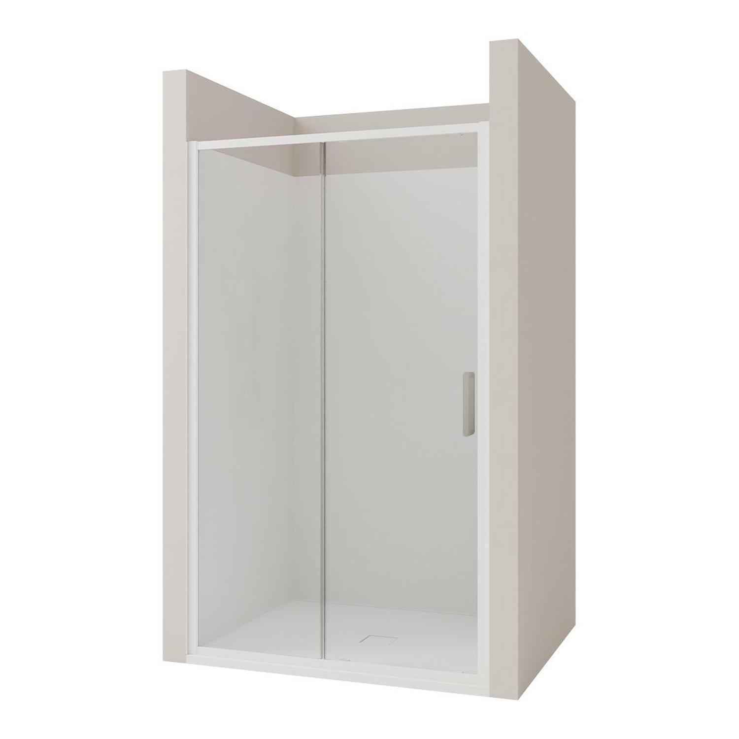 3 Sided Tiled Wall Shower 1200 x 1000mm Chrome