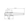 Window Handle High Profile Venting Right-Hand Face Fix  85mm Black