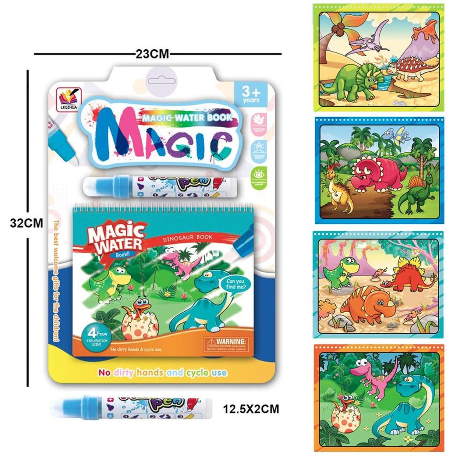 Magic Water Drawing Book - Dino