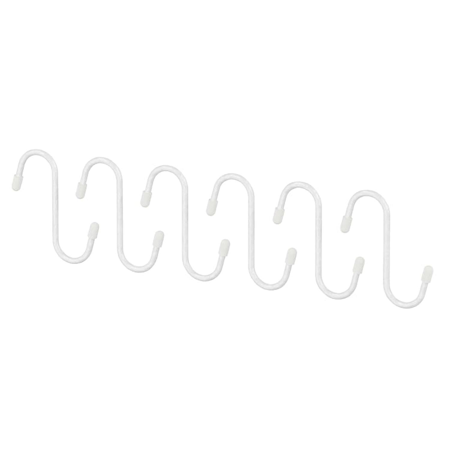 Hanging Kitchen System Hook 6 Pack White