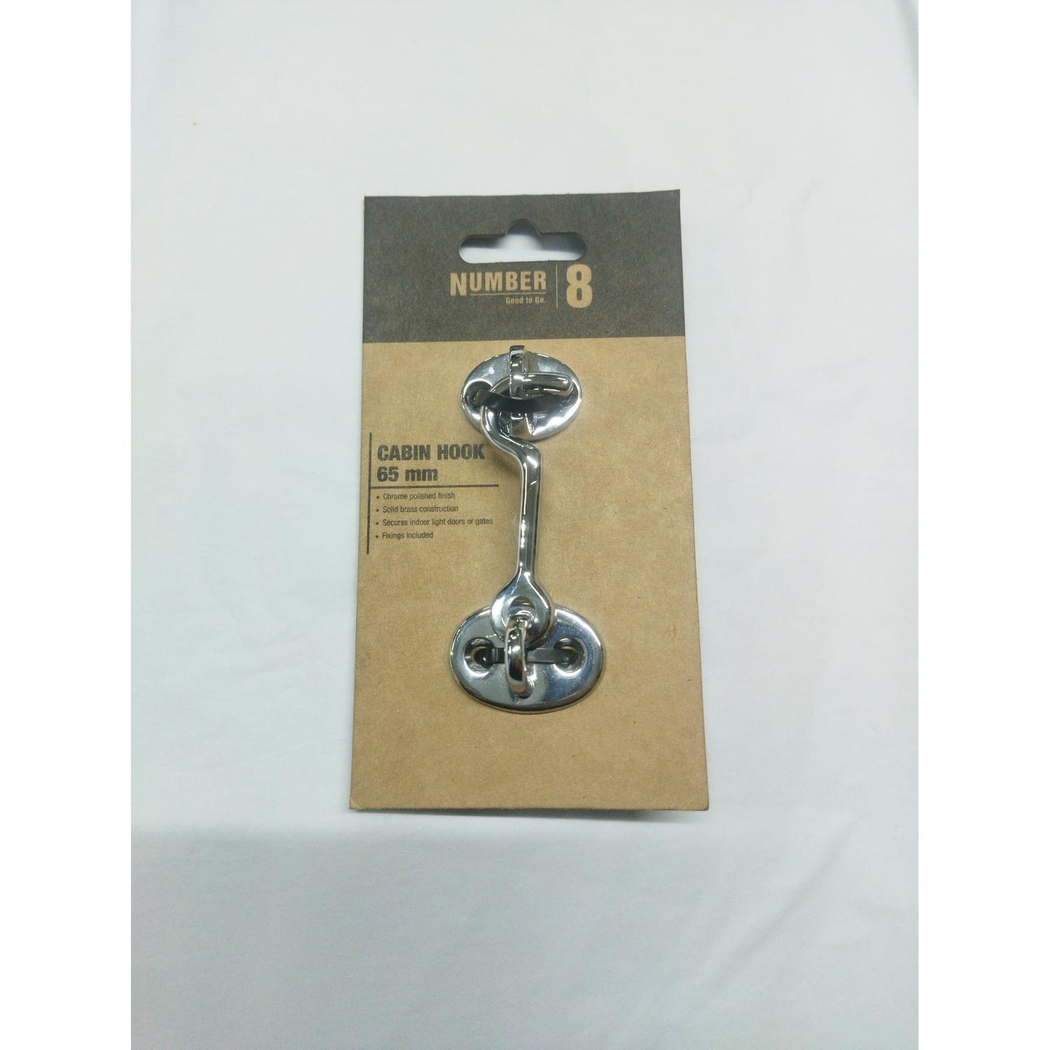 Cabin Hook 65mm Solid Brass with Chrome Plated Finish