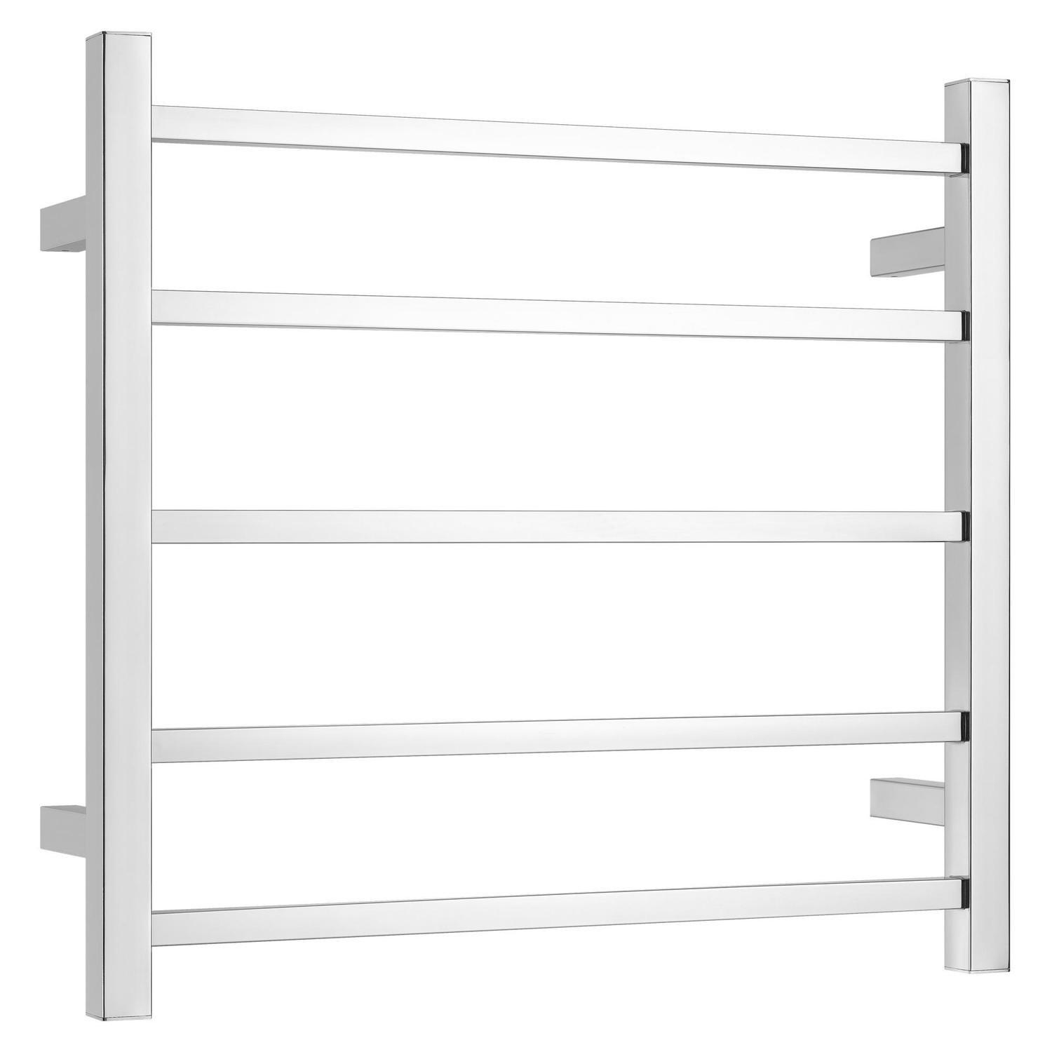 6 Bar Square Heated Towel Rail  Polish