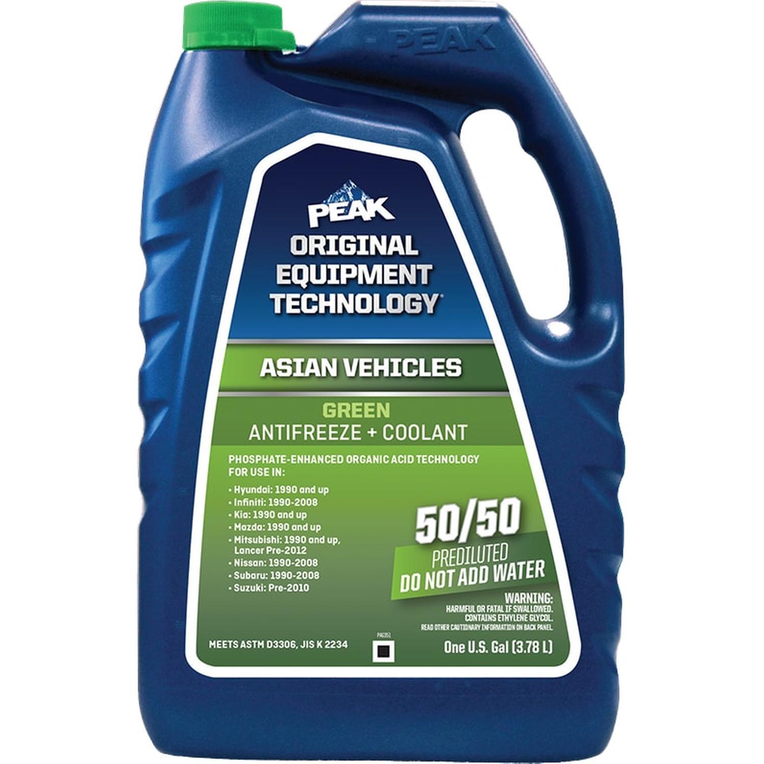 Oet Asian Green 50-50 Premixed Coolant 3.78 litre Green