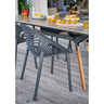 Fes Outdoor Round Resin Dining Chair Charcoal