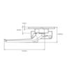 Window Handle Timber Locking Left-Hand Face Fix 107mm White