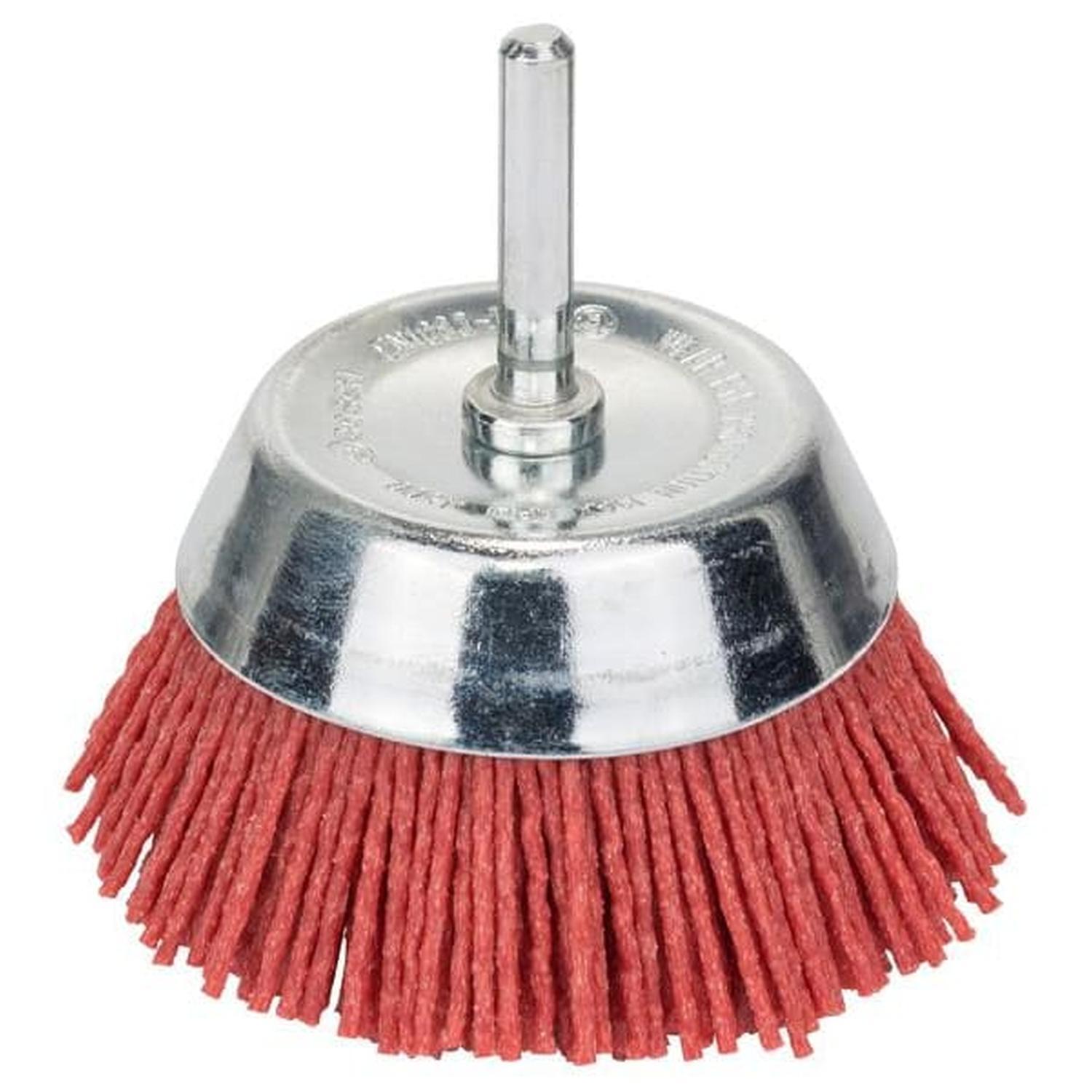 Cup Brush Nylon Shaft 6mm 75mm