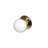 Passage Door Knob Set White with Gold Base