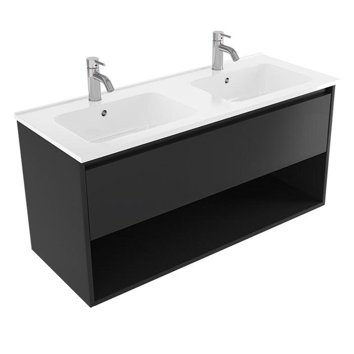 2 Bowl Wall Vanity 1200mm Bullet