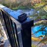 Aluminium Balustrade Top Rail End Cap, Pack of 1  Black