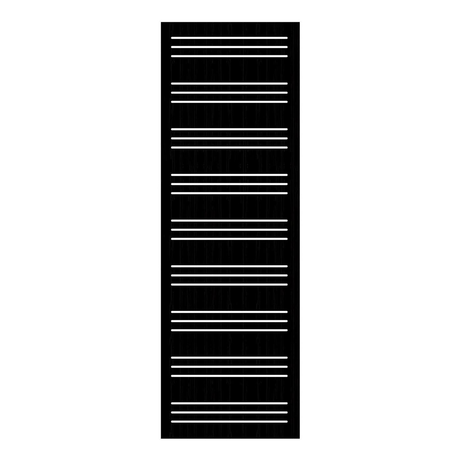 Privacy Screen Louvre Black WPC 1.8m x 0.6m