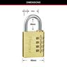 Combination Brass Padlock 40mm