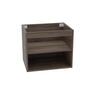 Wall Hung Vanity Open Shelf Cabinet 600mm Charred Walnut