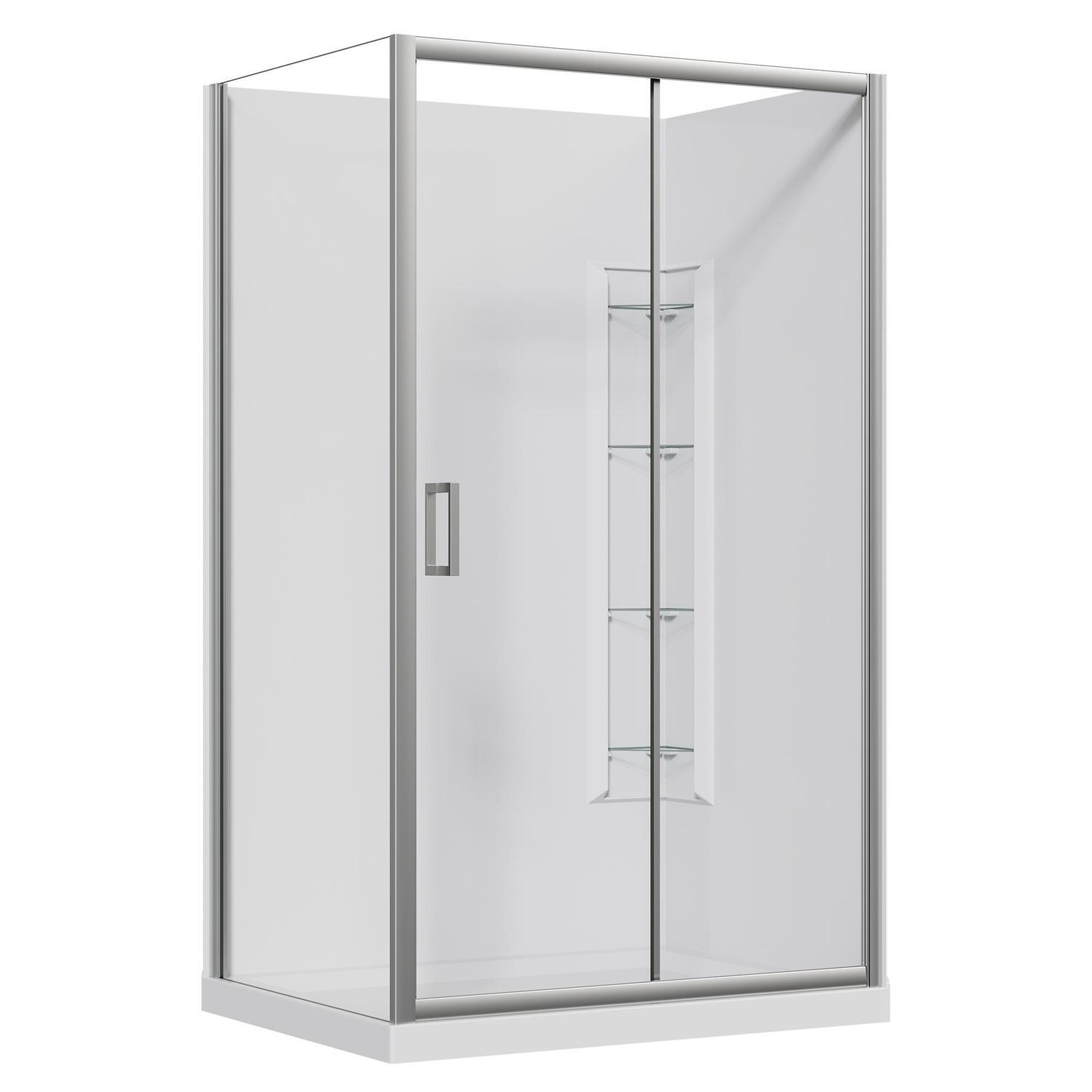 Slider Corner Mould Acrylic Shower RH 1200 x 900 x 2015mm Chrome