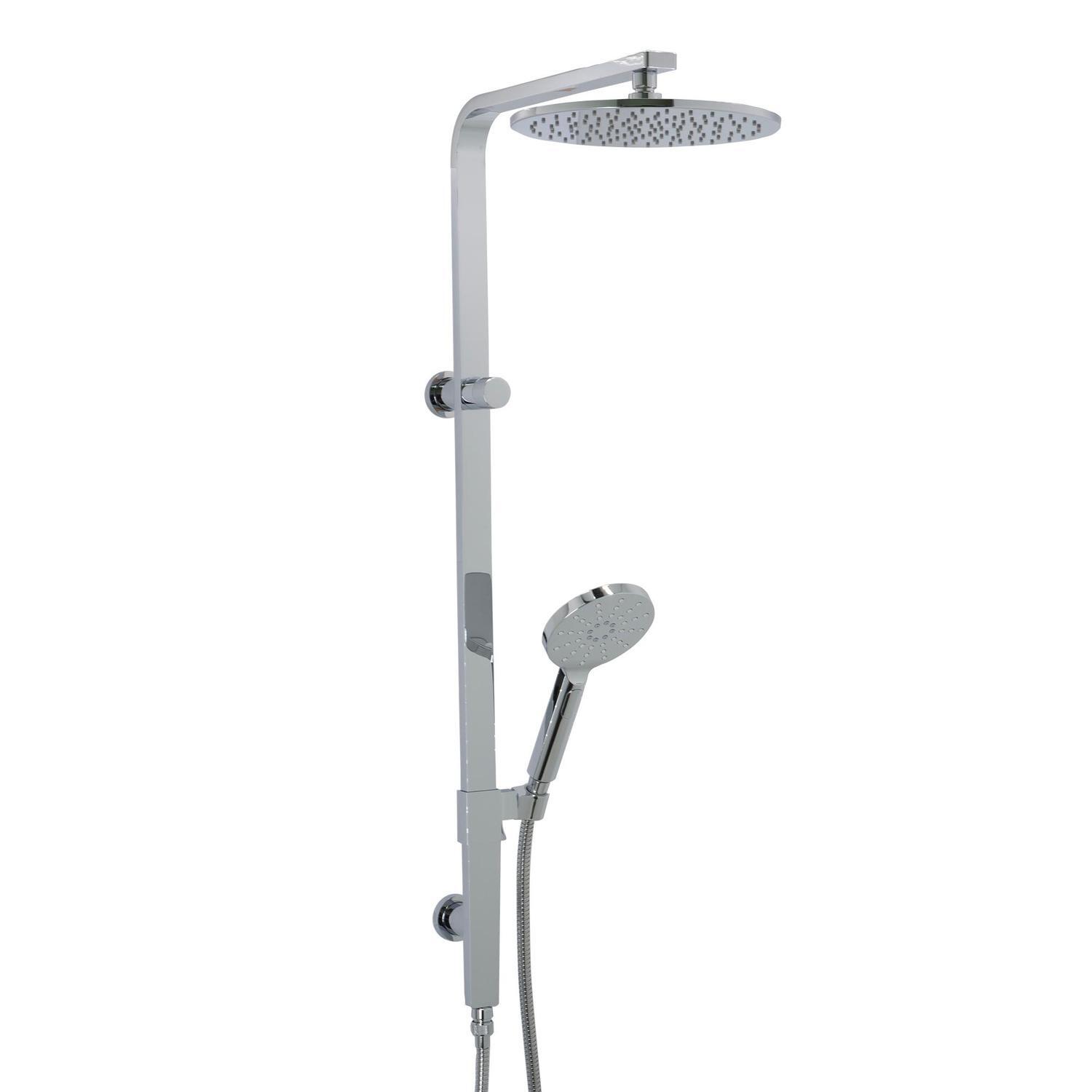 Twin Round Shower Rail  Chrome