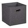 Luxe Fabric Cube H: 330 mm, W: 330 mm, D: 330 mm Dark Grey