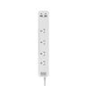 Power board 4 Outlet with USB-A and C  and  Surge Protection White