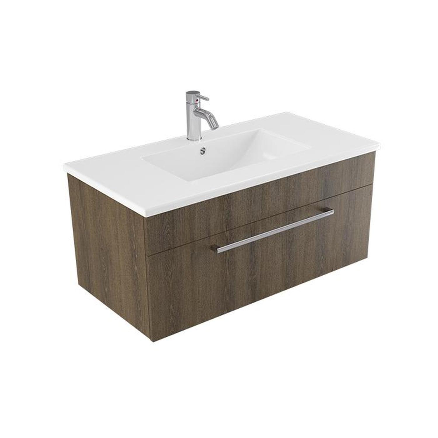 Calais Wall Vanity 900mm Dawn Grey