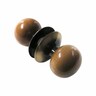 Passage Door Knob Set Rimu with Antique Brass Base