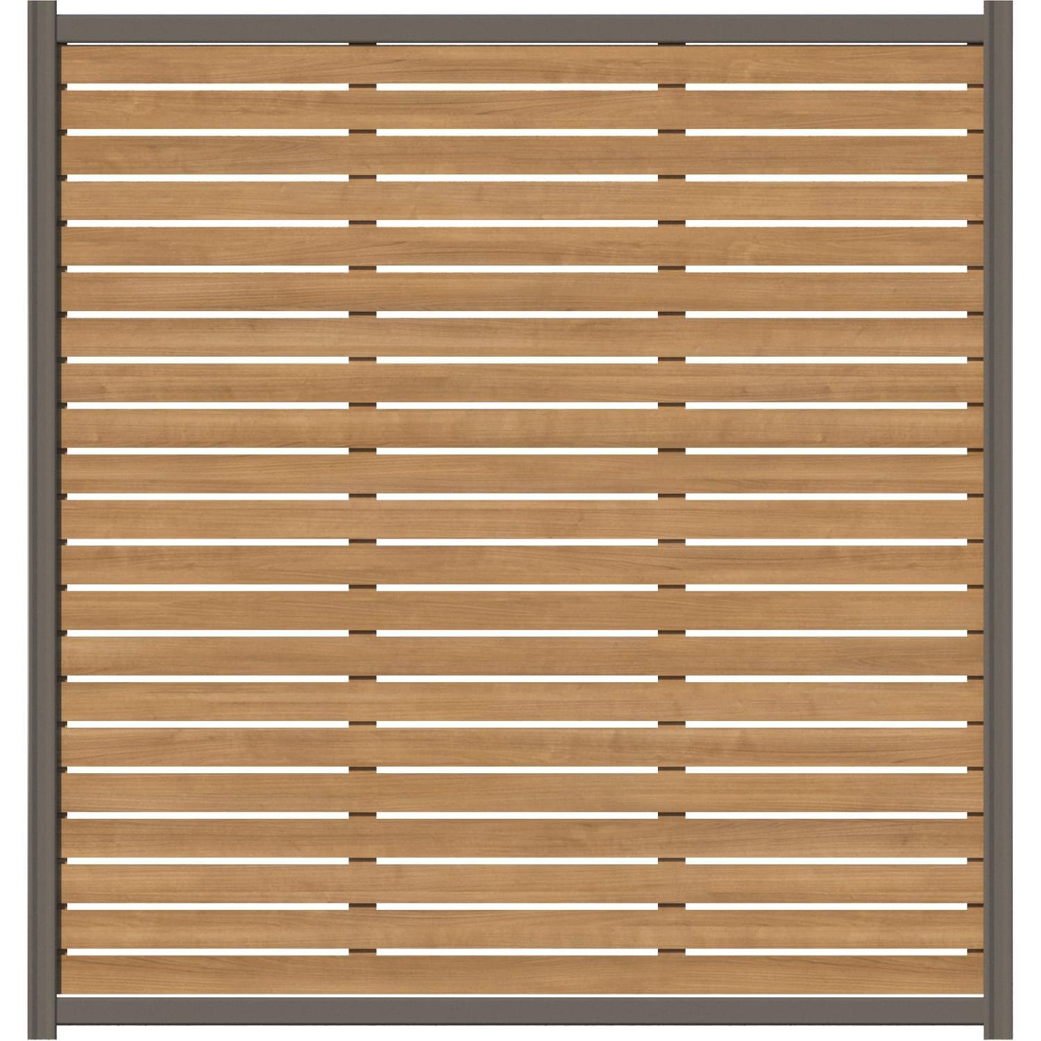 SlatWall Timber Fence Panel H: 1800mm x W: 2380mm Slate Grey