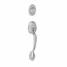 Plymouth Entrance Handle Set H: 315mm Polished Brass