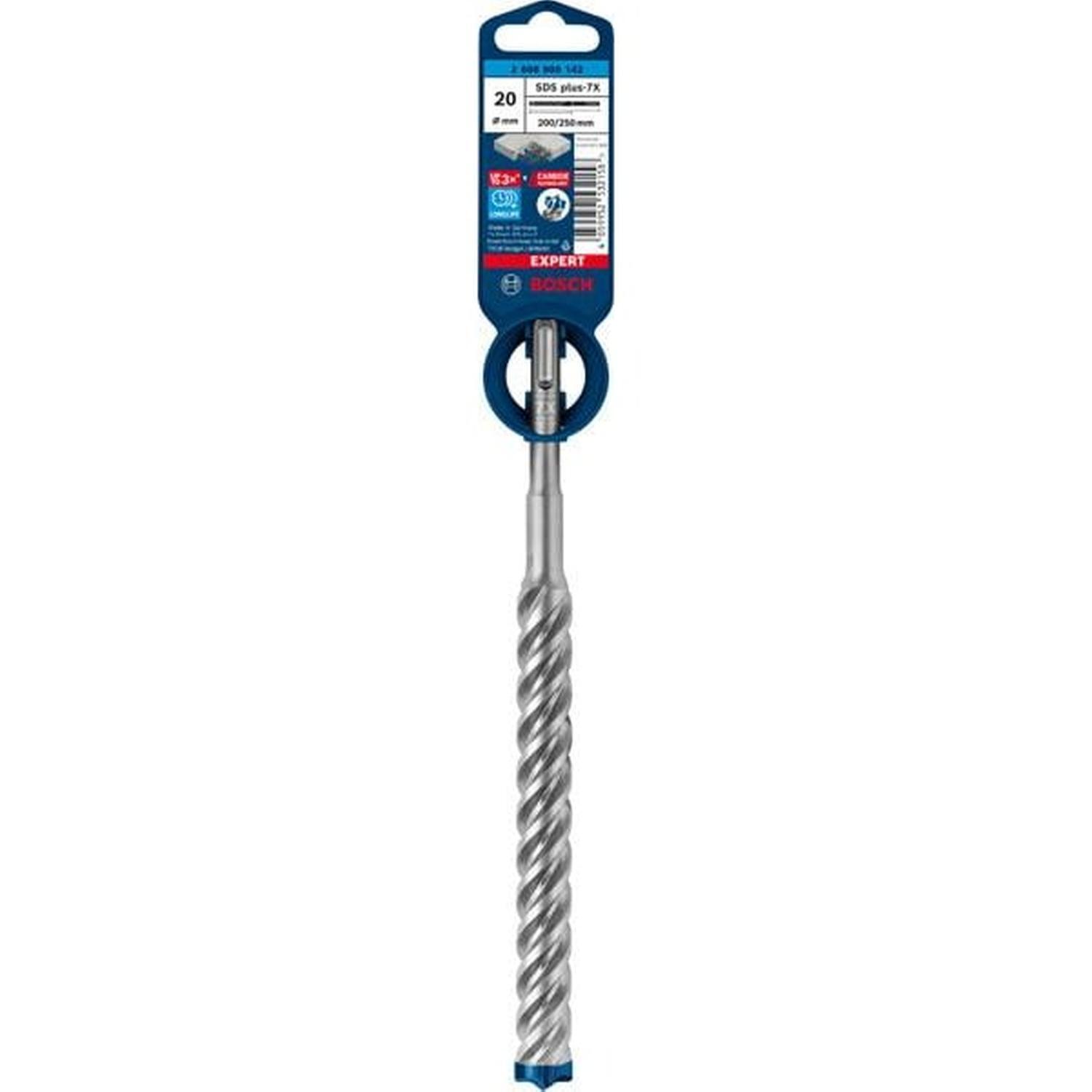 SDS Plus-7x Hammer Drill Bit 20 x 200 x 250mm