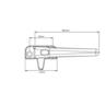 Window Handle High Profile Right-Hand Face Fix 80mm Black