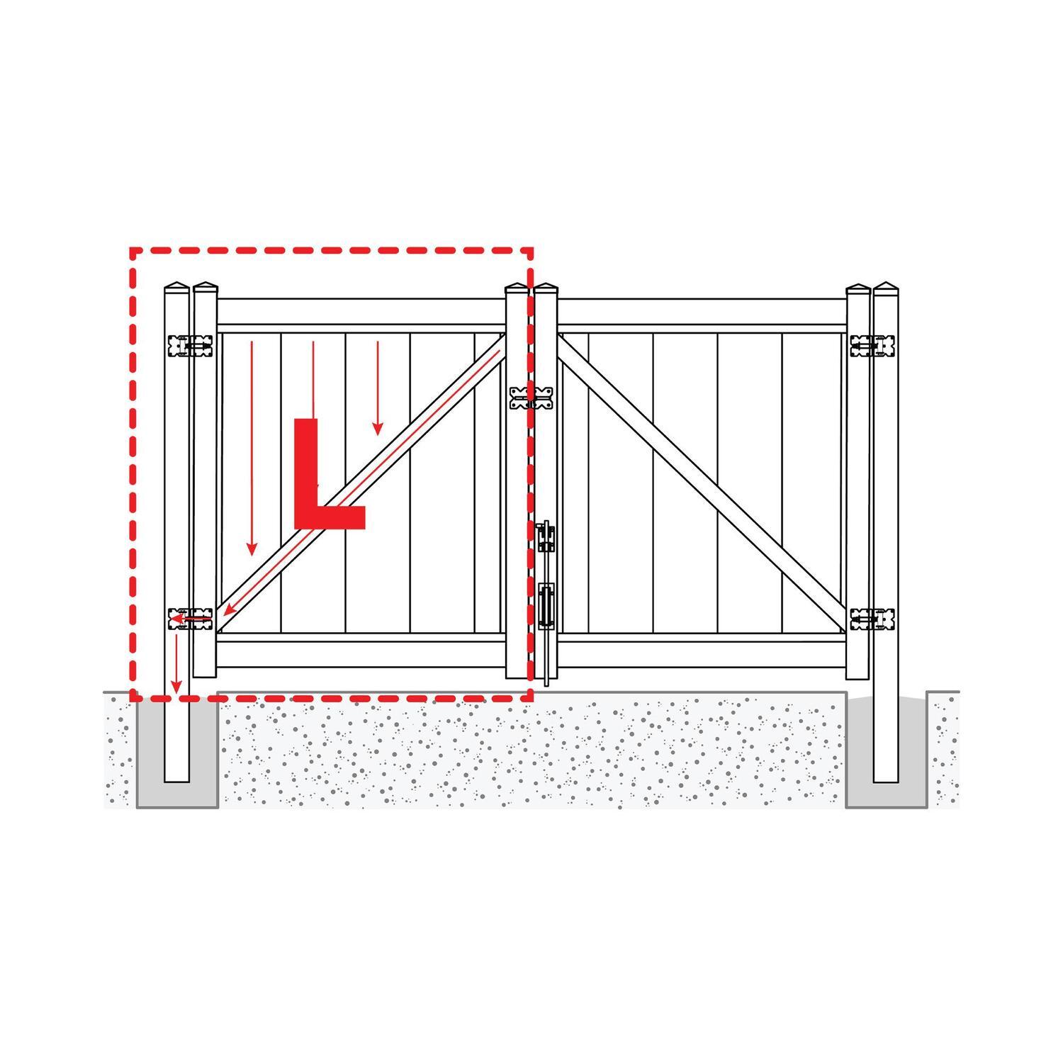 Horizon Full Privacy Driveway Gate Left W: 1500mm, H: 1750mm White