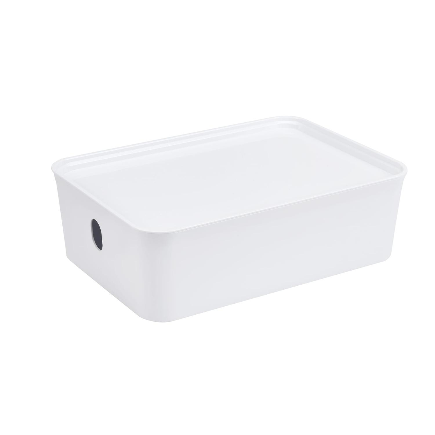 Modular Storage Basket w/ Lid 2.4 litre White
