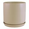 Indoor Adelle Pot and Saucer 18cm Taupe