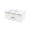 Pacific 900 Single Drawer White Melamine