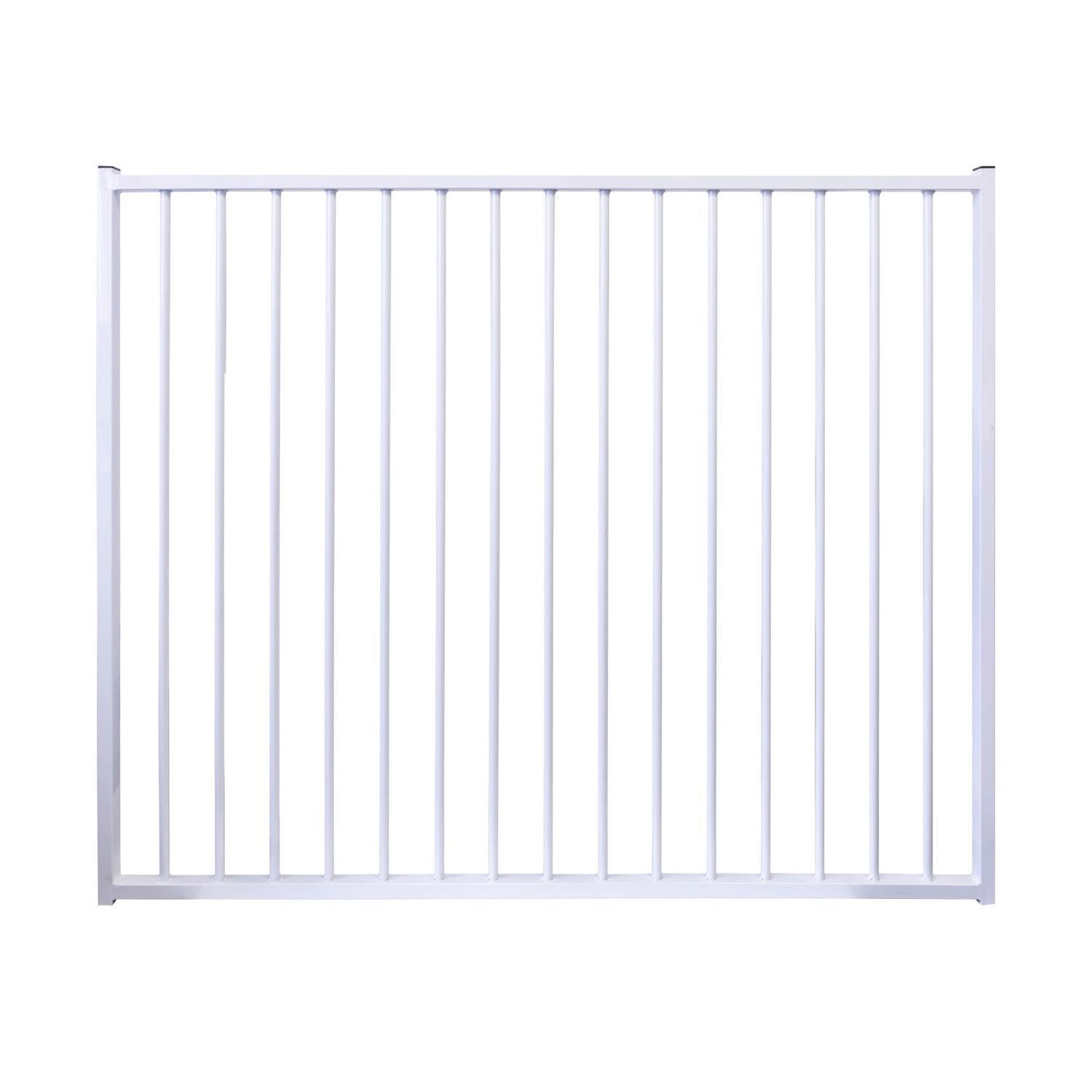Aluminium Flat Top Driveway Gate  W: 1470mm, H: 1200mm, D: 38mm White
