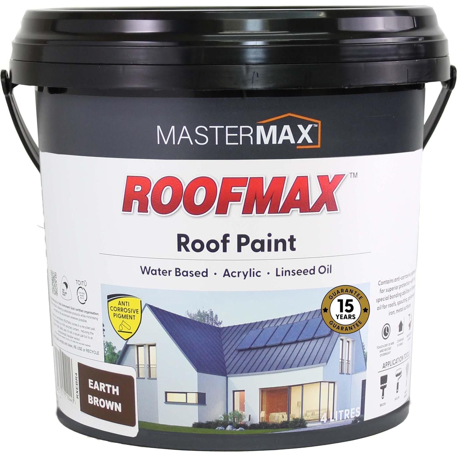 Roof Paint Anti Corrosive and Linseed Oil 4L Earth Brown