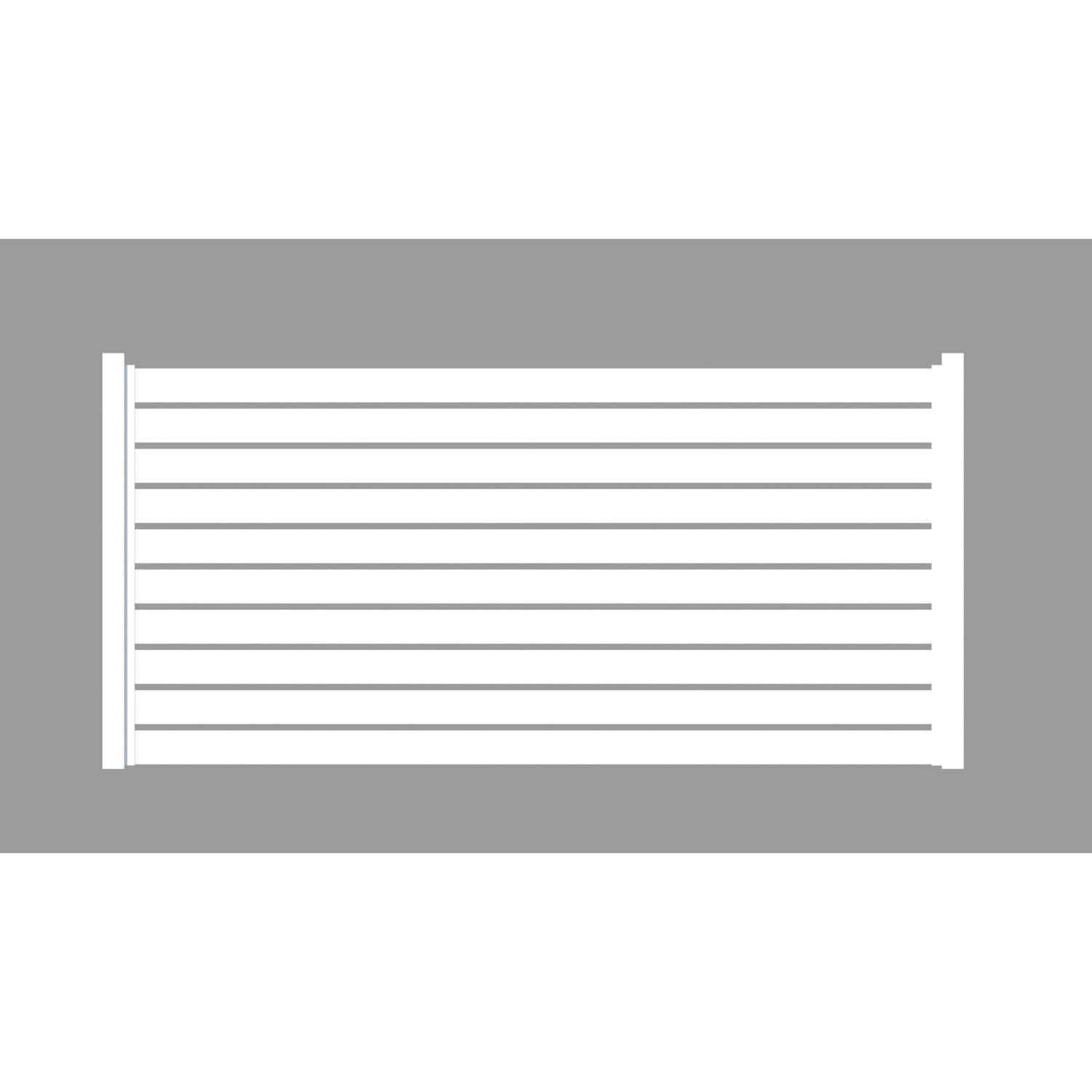 VistaWall HORIZONTAL Slat Panel H:1200mm W:2400mm Frost