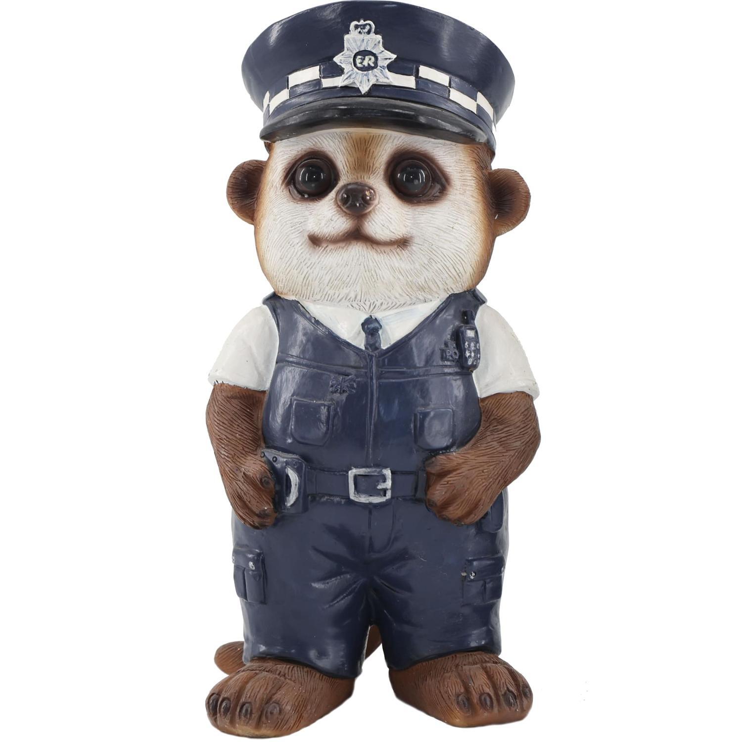 Policeman Meerkat Garden Ornament
